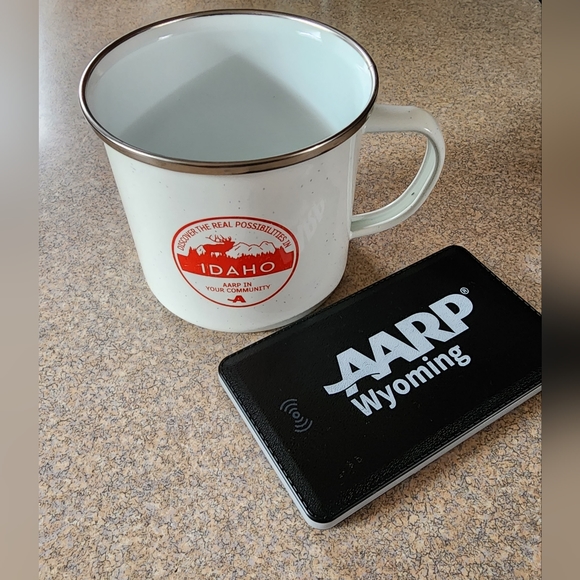 AARP Other - Portable Charger Power Bank & AARP Cup NWOT